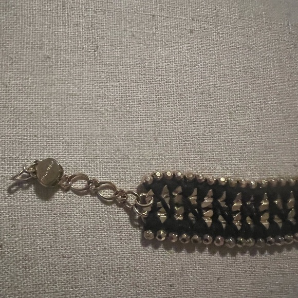 Stella & Dot Goldtone Beaded and Black Braided Brackelet Retired - Picture 7 of 9